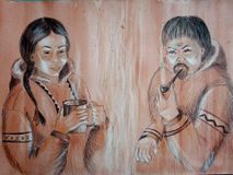 У костра. Васильева Елена 7 кл.